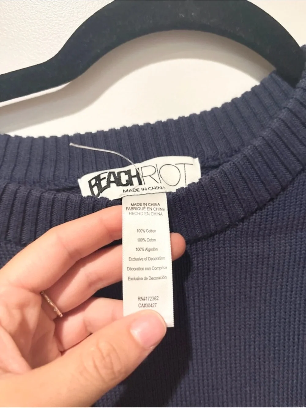 Beach Riot x Anthropologie Callie Americana Sweater In Navy